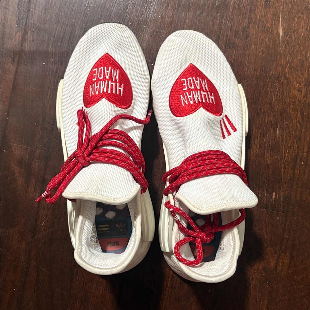 adidas Women's White and Red Sneakers